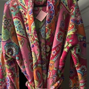 New Vera Bradley Pink Plush Robe Size: L/XL (New with tags)